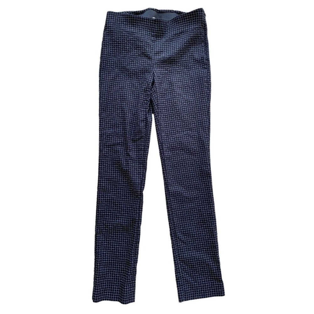 White House‎ Black Market Womens Checkered Casual Career Straight Leg Pants Sz 2
